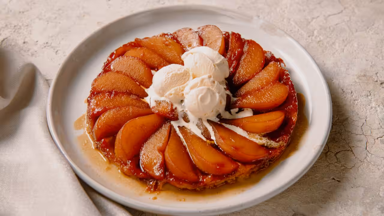 Tarte Tatin with Vanilla Ice Cream